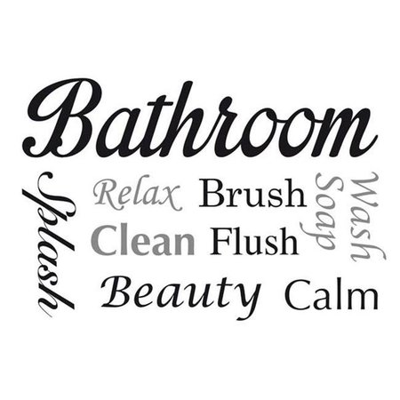 BREWSTER HOME FASHIONS Brewster Home Fashions CR-62305 Bathroom Wall Quote - 27.6 in. CR-62305